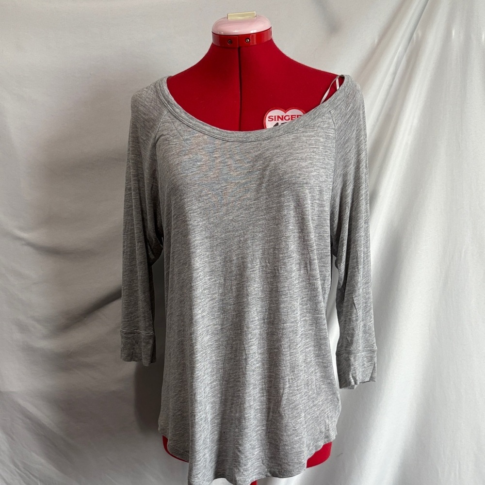 Cynthia Rowley Light Gray Long Sleeve Top SM460